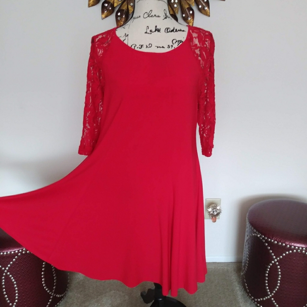 Red Sling Bottom Dress